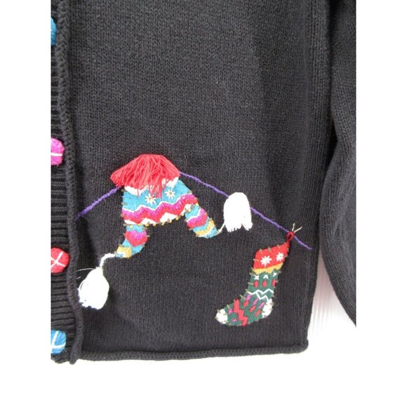 VINTAGE Rebecca Stone Sweater Small Cardigan Art Cottage Cooking 90s - Picture 5 of 11